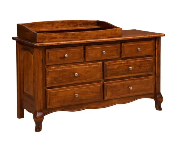 French Country 7 Drawer Dresser With Changing Box Top Option